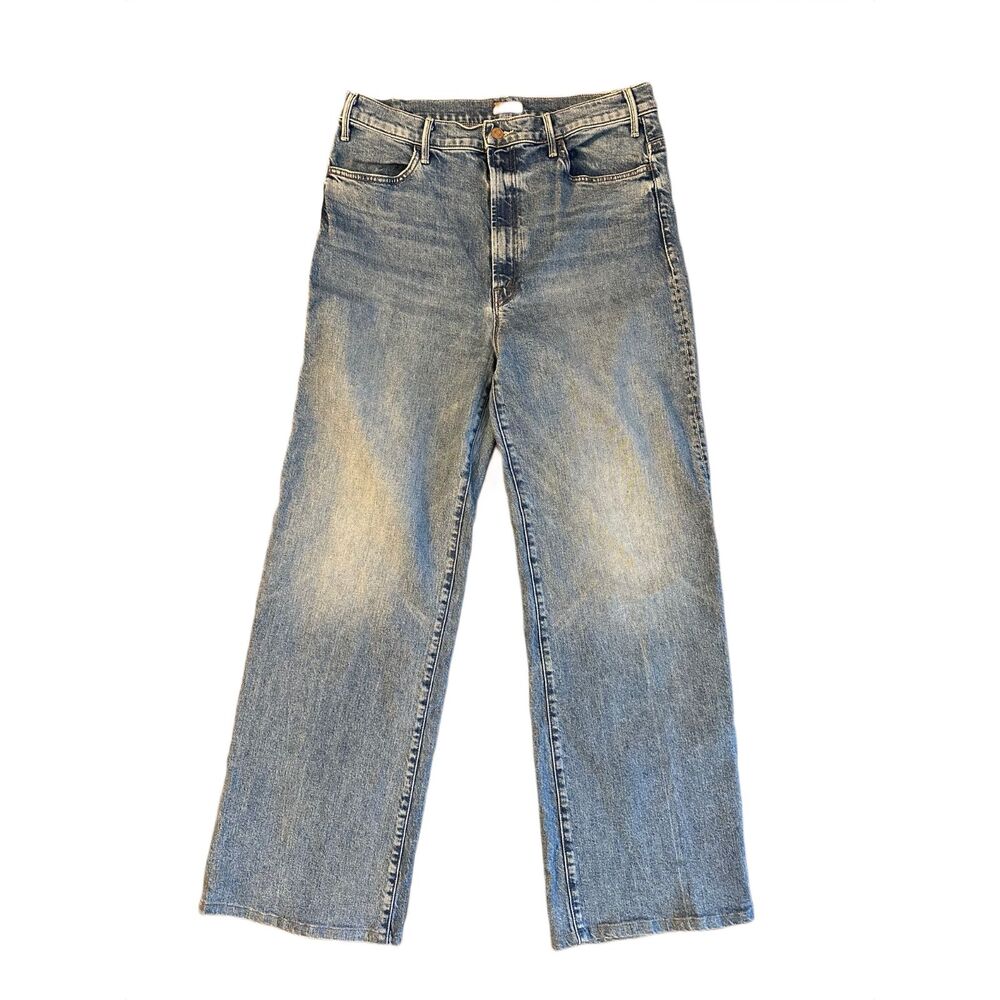 MOTHER The Hustler Roller Heel High Waist Flare Jeans Tropic Like It's Hot 34